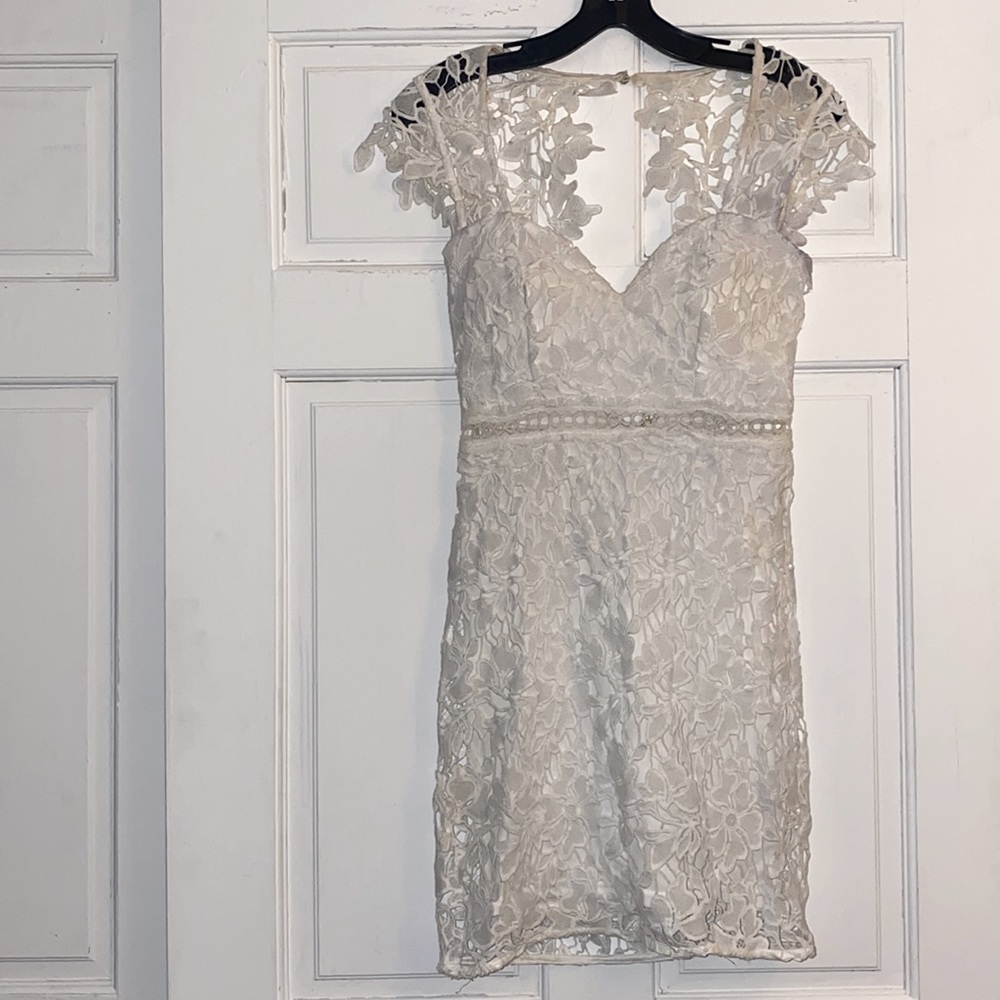 Fashion nice white mini dress